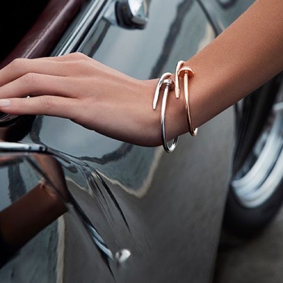 Nail Stainless Steel Bangle Bracelet - Picture 2 of 7